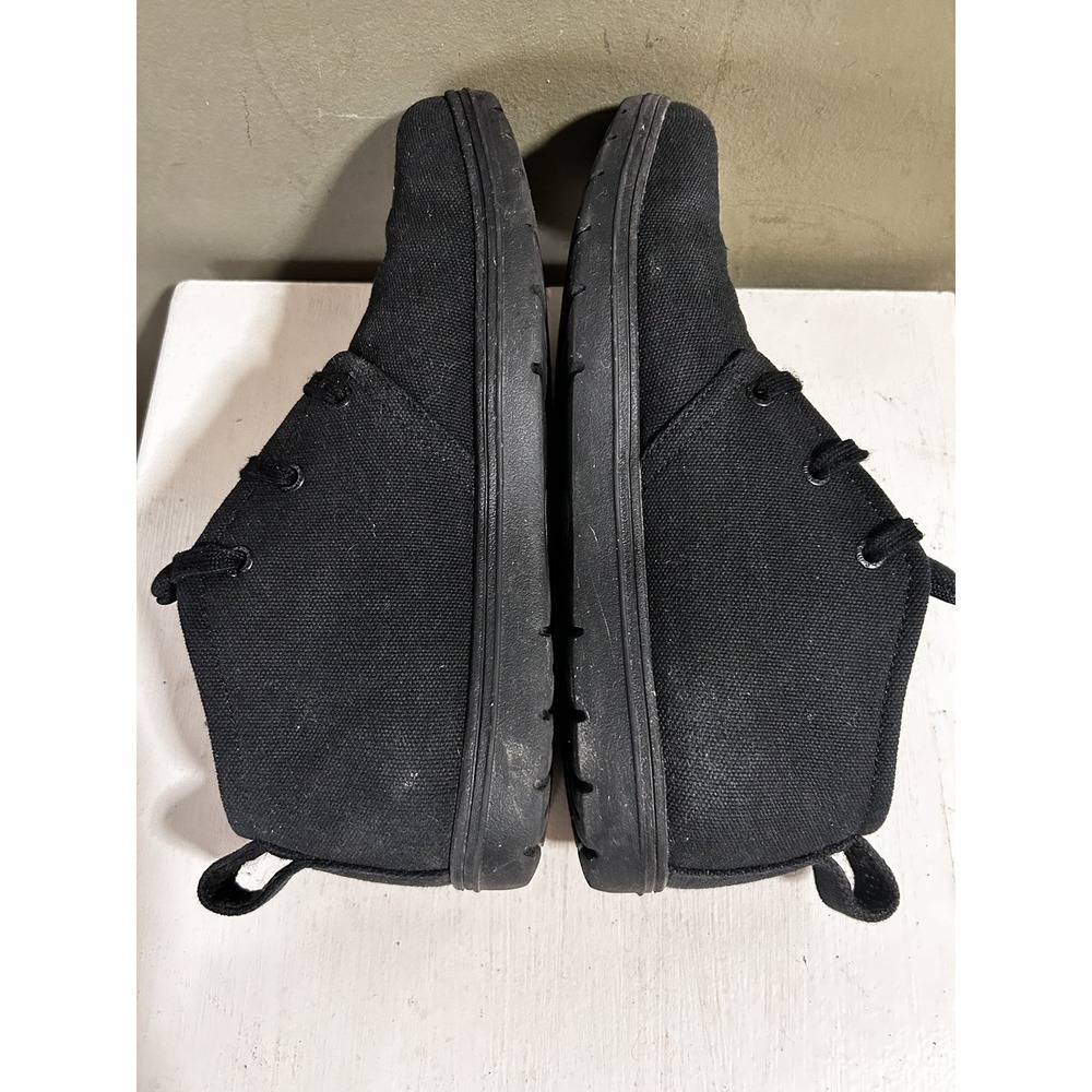 LEMS Chukka Canvas Boots Mens Size 9 Womens 10.5 Blackout Vegan Shoes Barefoot - Picture 3 of 11